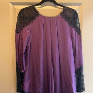 Alice + Olivia Gracie Mini Silk Sheath Lace Dress